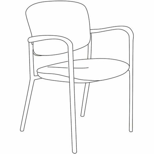 United Chair Co Guest Chair, w/Arms/Casters, 24-3/4inx23inx32-3/4in, Fair/Black UNCBR32CQA01